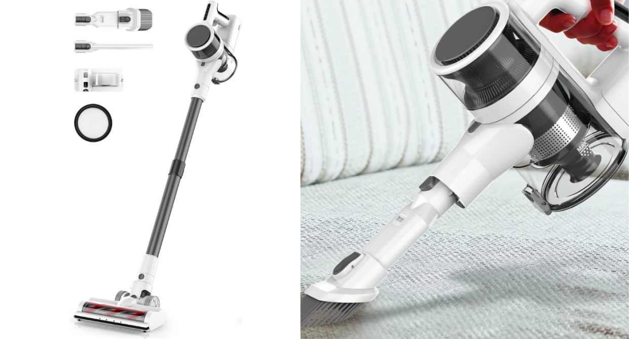 Save 72% on the  ZokerLIfe Cordless Vacuum Cleaner. Images via Amazon.