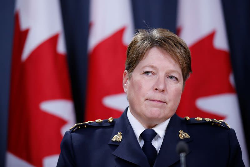 RCMP Commissioner Brenda Lucki attends a news conference in Ottawa