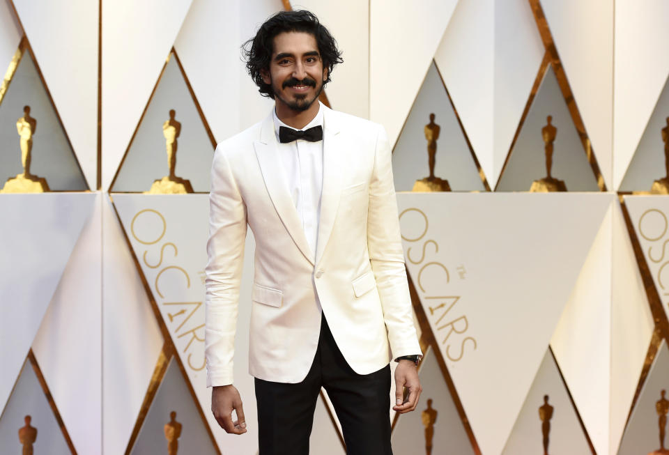 FILE - Dev Patel arrives at the Oscars on Feb. 26, 2017, in Los Angeles. Patel turns 31 on April 23. (Photo by Jordan Strauss/Invision/AP, File)