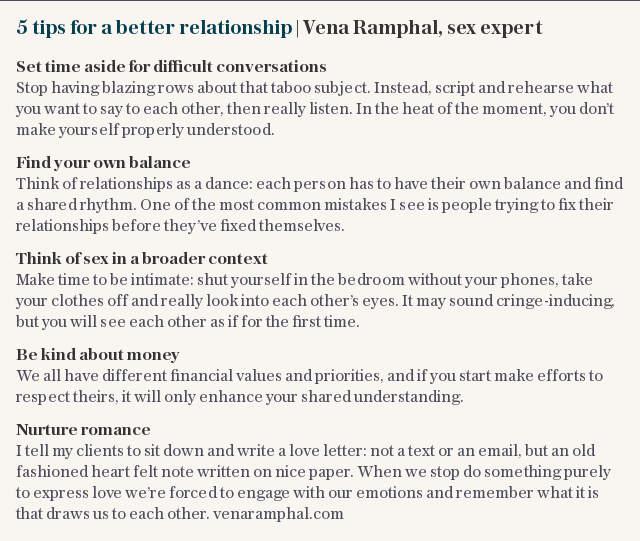 5 tips for a better relationship | Vena Ramphal, sex expert