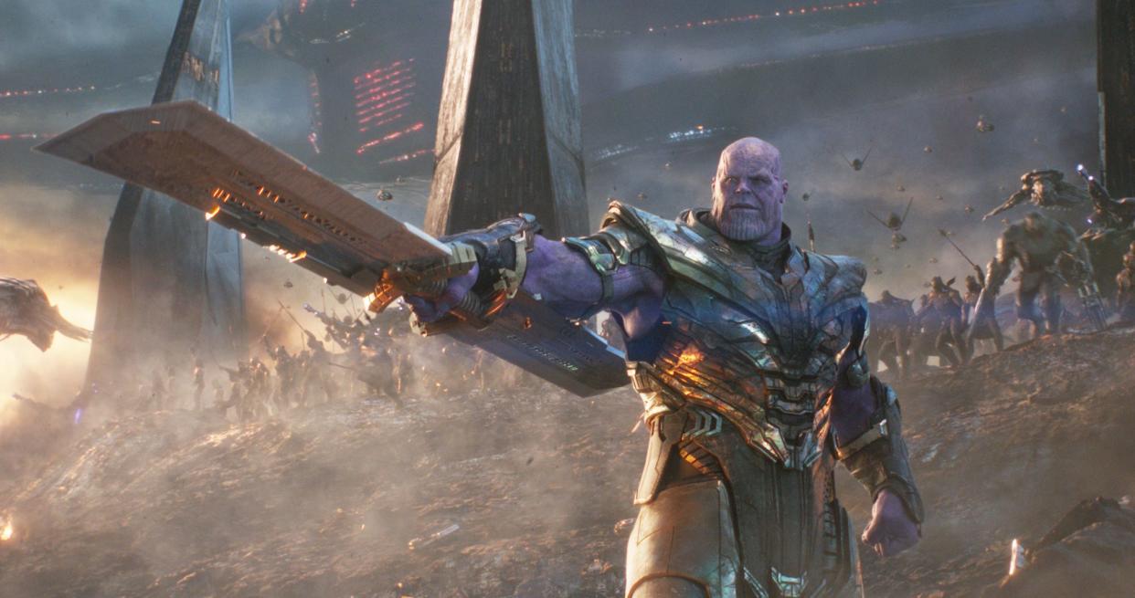 Thanos faces off against the Avengers (credit: Marvel Studios)