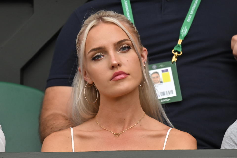 Morgan Riddle, pictured here during Taylor Fritz's clash with Rafa Nadal at Wimbledon.