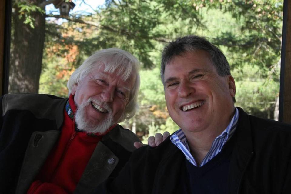 Carroll Spinney and Michael Davis, photographed at Spinney’s home in Connecticut. Most famous for being the man behind Big Bird and Oscar the Grouch, Spinney died in December 2019.