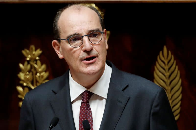 FILE PHOTO: French Prime Minister Jean Castex delivers a speech in the National Assembly in Paris, France,