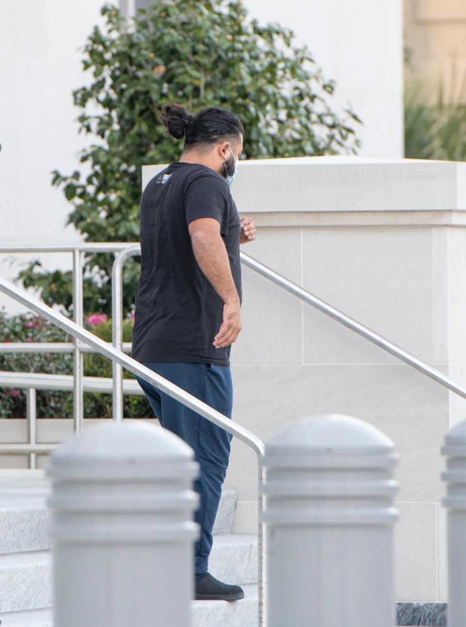 Jesus D. Rivera leaves the federal courthouse in downtown Pensacola on Jan. 20, 2021.