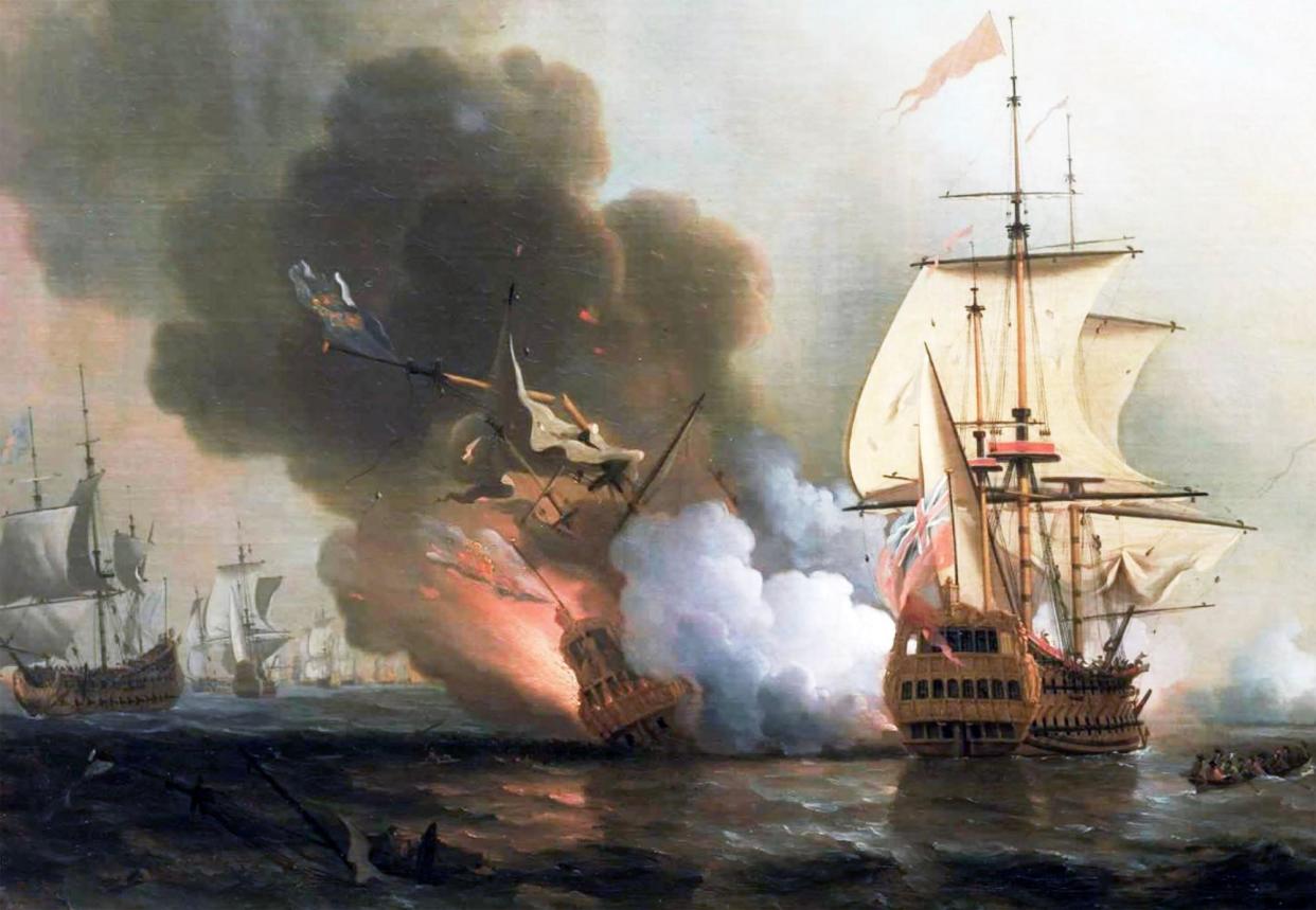 <span>The San José was traveling to Europe with treasures to fund the war of the Spanish succession when it was sunk by the British off the coast of Colombia.</span><span>Photograph: Pictorial Press Ltd/Alamy</span>
