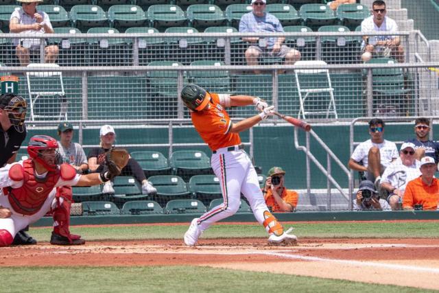 Miami baseball eliminated by Texas after win over Louisiana Sunday