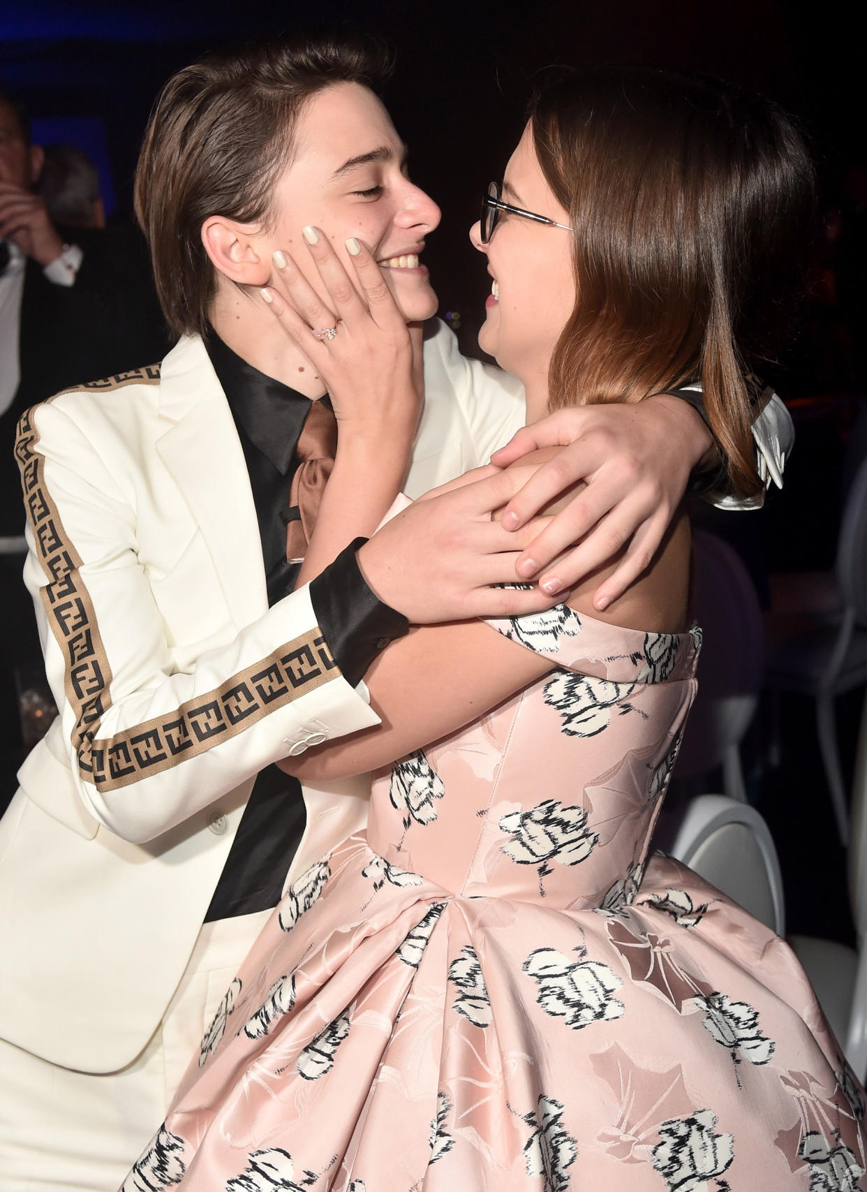 Noah Schnapp (L) and Millie Bobby Brown attend the 70th Emmy Awards Governors Ball at Microsoft Theater on September 17, 2018, in Los Angeles, California. (Alberto E. Rodriguez / Getty Images)