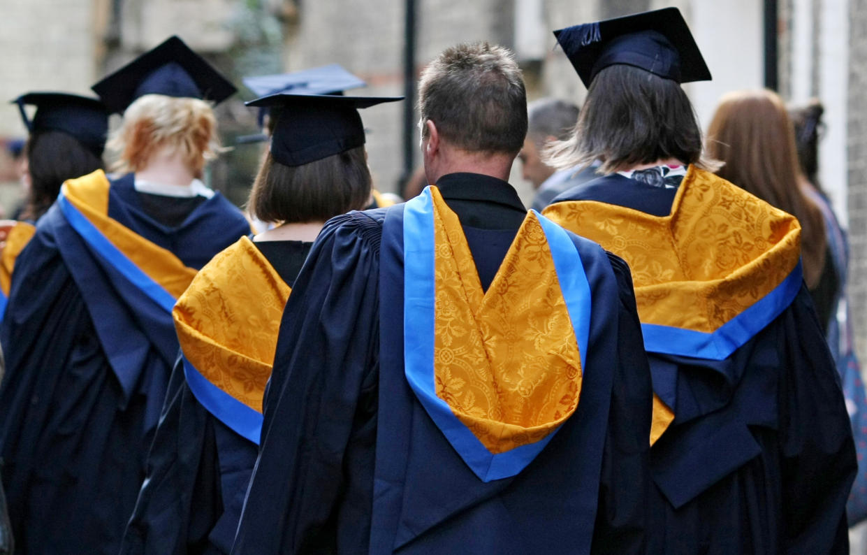 University students and graduates aged 40 and under have nearly double the amount of non-student loan debt than those who did not attend university. Photo: PA 