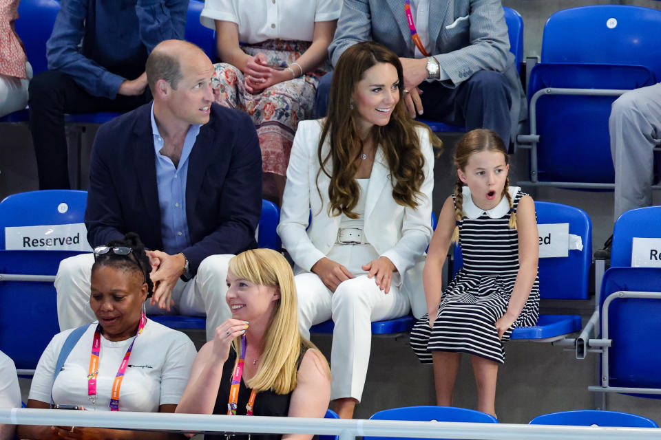 Prince William Kate Middleton and Princess Charlotte at the Commonwealth games