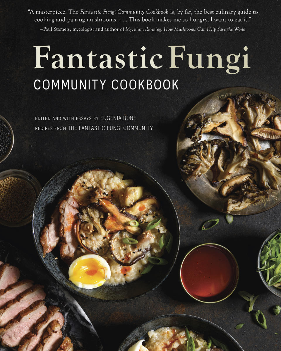 This photo released by Insight Editions shows the cover for “Fantastic Fungi Community Cookbook” edited by Eugenia Bone. Nonfiction books, for the right recipients, can be easy gifts this holiday season. (Insight Editions via AP)