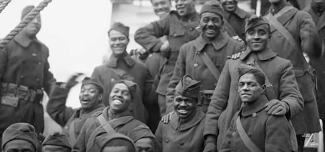 Black soldiers come home from WWI (YouTube)