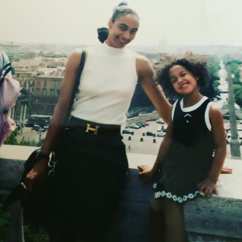 <p>Montana Fishburne Instagram</p> Montana Fishburne and her mom Hajna O.Moss.