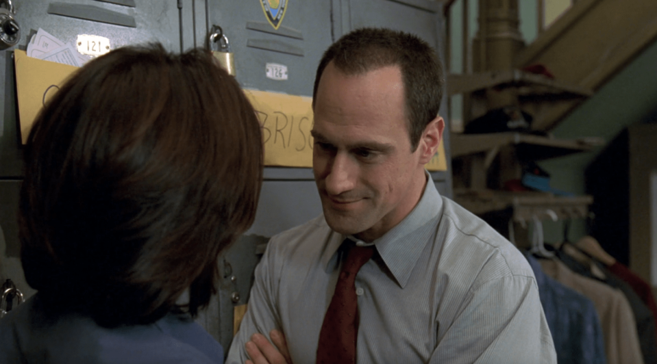 Chris Meloni as Elliot Stabler and Mariska Hargitay as Olivia Benson (