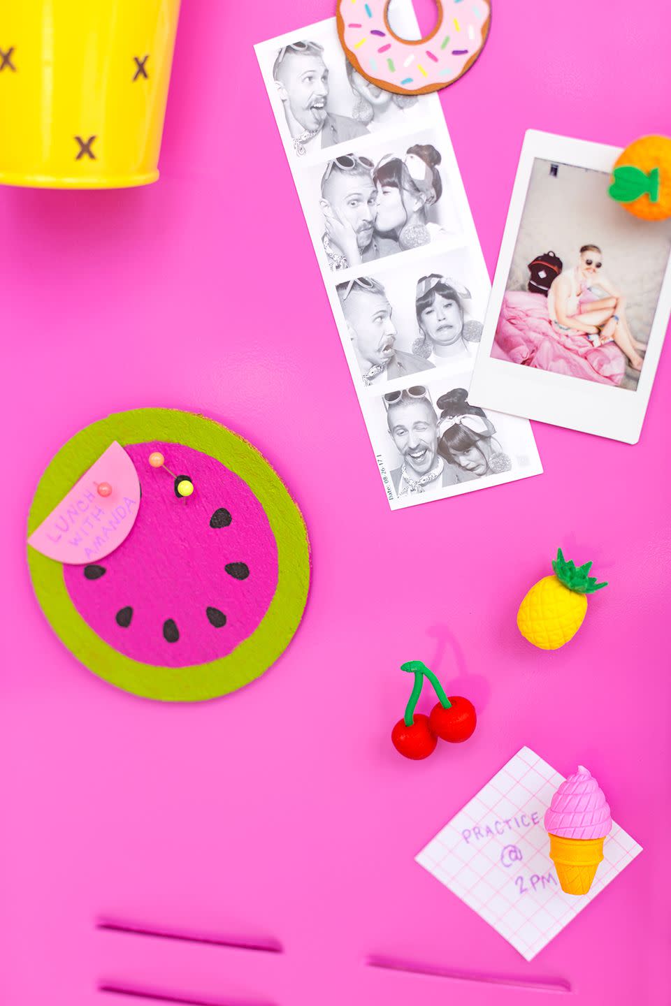 <p>Why should we limit <a href="https://www.goodhousekeeping.com/food-recipes/a27198230/how-to-cut-a-watermelon/" rel="nofollow noopener" target="_blank" data-ylk="slk:watermelon;elm:context_link;itc:0;sec:content-canvas" class="link ">watermelon</a> to only one season? Exactly. Now, you'll actually like sitting at your desk.</p><p><em><a href="http://www.awwsam.com/2017/08/diy-locker-decoration-ideas.html" rel="nofollow noopener" target="_blank" data-ylk="slk:Get the tutorial at Aww Sam »;elm:context_link;itc:0;sec:content-canvas" class="link ">Get the tutorial at Aww Sam »</a></em> </p>