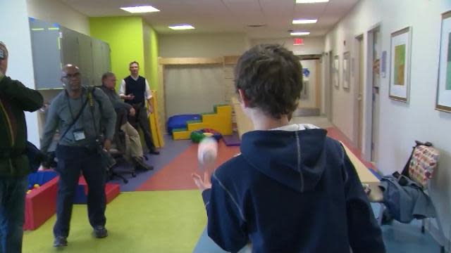 Boy with Reattached Arm Meets His Baseball Idol