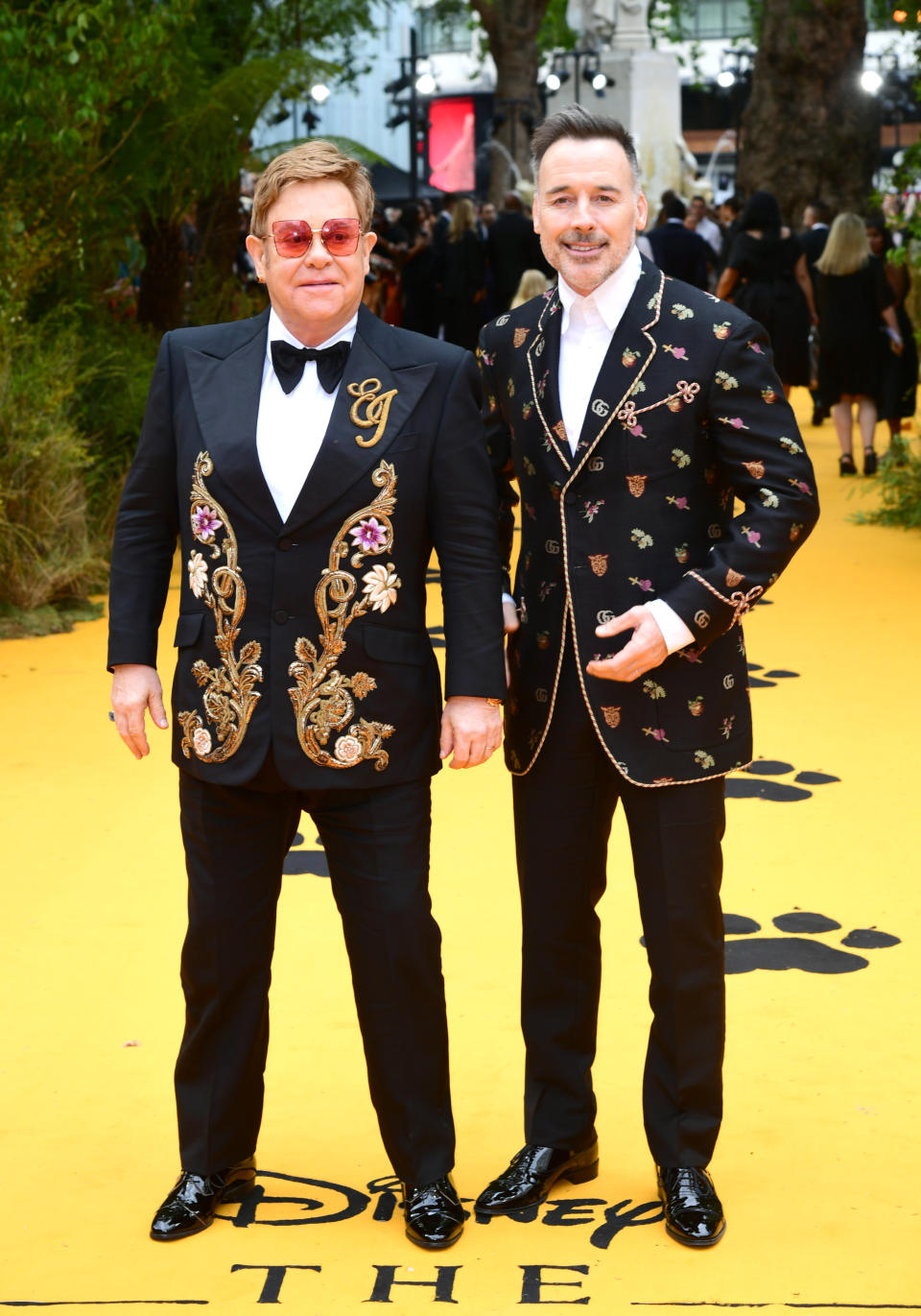 Elton John and David Furnish attending Disney's The Lion King European Premiere held in Leicester Square, London.