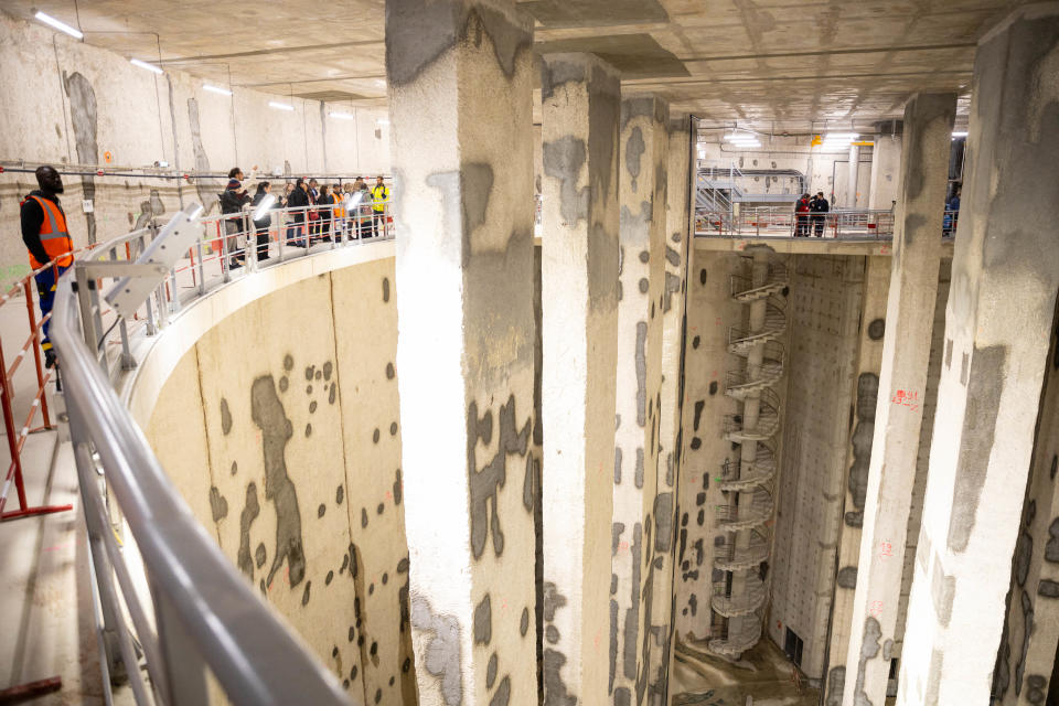 The new wastewater storage basin was inaugurated last month. (Antonin Utz/AFP via Getty Images)