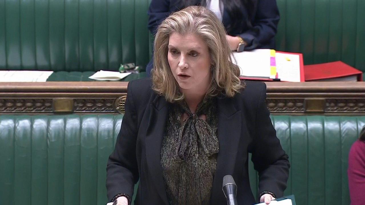 Leader of the House of Commons Penny Mordaunt speaks in the House of Commons, London. The Government was defending the interests of the SNP during chaotic scenes in the Commons on Wednesday over a vote on Gaza, Ms Mordaunt said. Picture date: Thursday February 22, 2024.