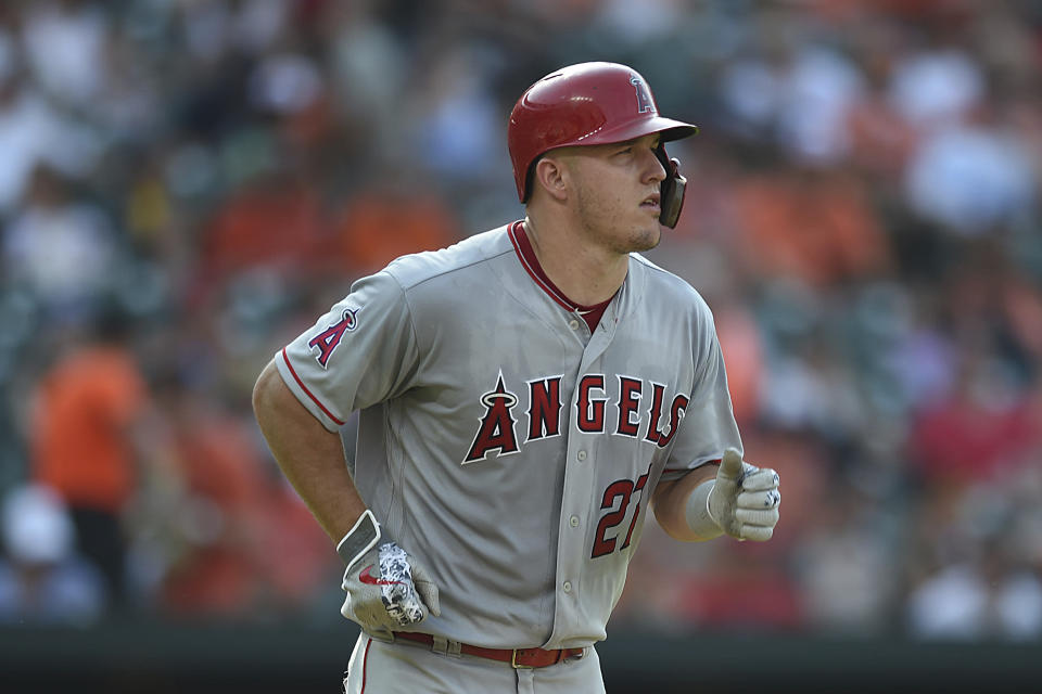 Los Angeles Angels outfielder Mike Trout could be on the verge of his third AL MVP award. (AP)