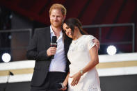 <p>Meghan and Prince Harry traveled to New York City in September, topping the trip off with an <a href="https://people.com/royals/meghan-markle-prince-harry-promote-vaccine-equity-global-citizen-live/" rel="nofollow noopener" target="_blank" data-ylk="slk:appearance at Global Citizen Live;elm:context_link;itc:0;sec:content-canvas" class="link ">appearance at Global Citizen Live</a> in Central Park, where they spoke out about the world's need for COVID-19 vaccine equity.</p>