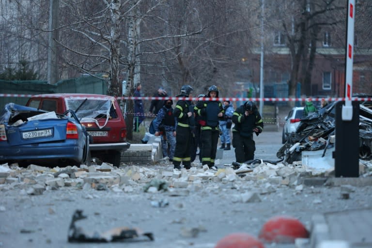 Los daños ocasionados por unos ataques en la ciudad rusa de Bélgorod, en una imagen del 24 de marzo de 2024 (Stringer)
