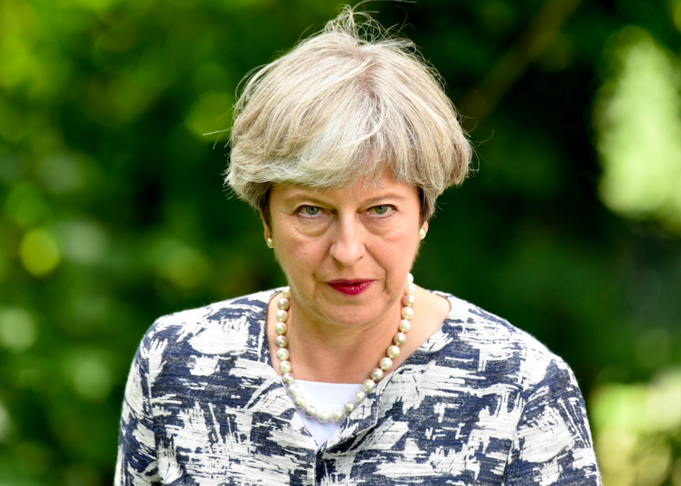 <em>Theresa May has vowed to lead the Tories into the next election (Rex)</em>