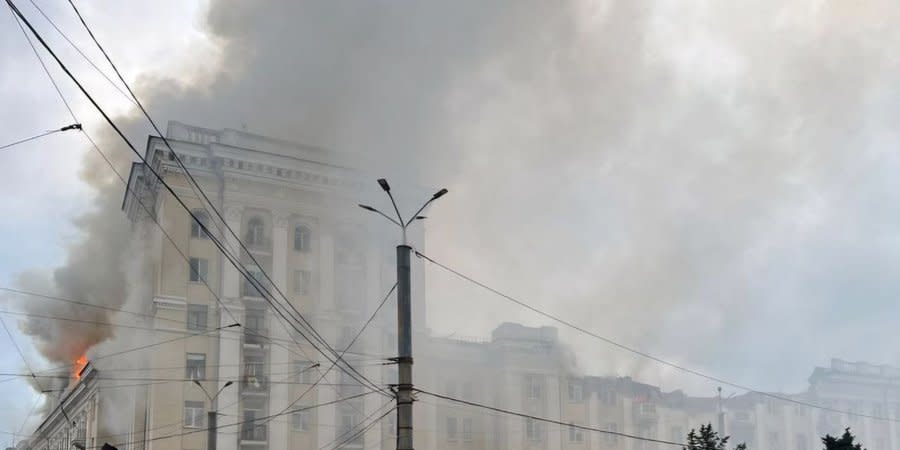 Russia attacked Dnipro city center on April 19