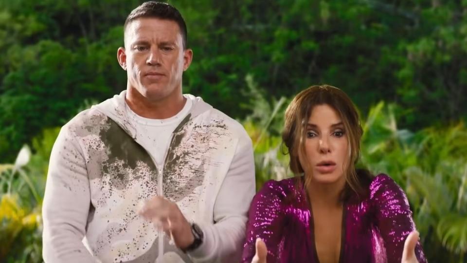 Sandra Bullock and Channing Tatum in The Lost City