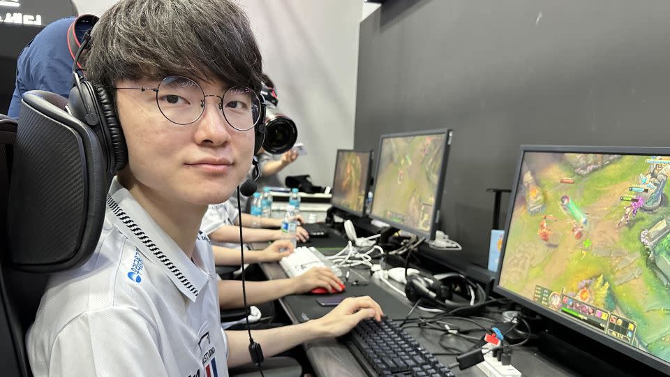 Faker training for the Asian Games with Team Korea. - Yoonjung Seo/CNN