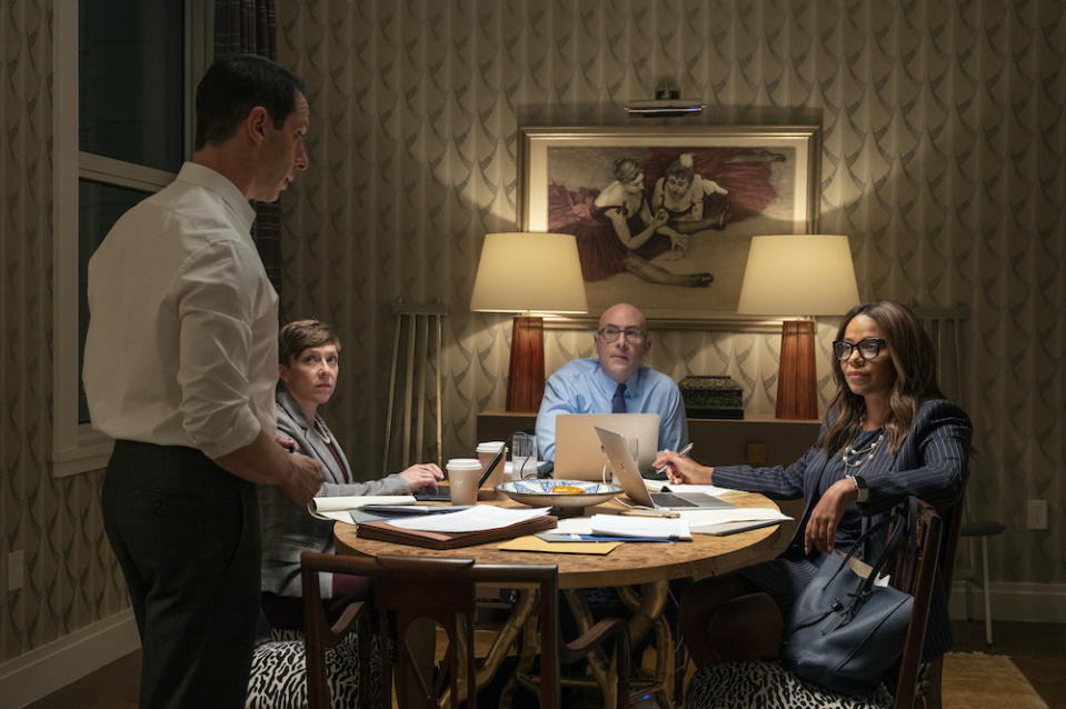 Jeremy Strong and Sanaa Lathan in “Succession” - Credit: HBO