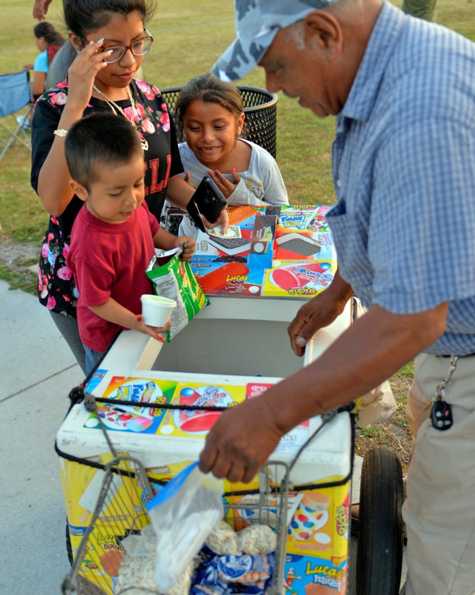 Crescencio Rios, shown here in 2016, was the ice cream man who came to the Lincoln Park soccer fields in Palmetto. He passed away May 10, 2023 after being a fixture in the community for 25 years.  (April 27, 2016; STAFF PHOTO / THOMAS BENDER)