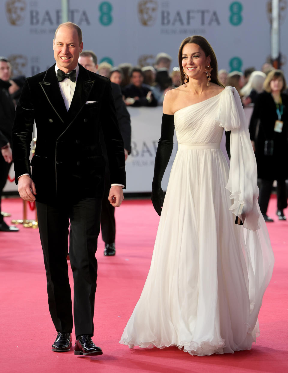 LONDON, ENGLAND - FEBRUARY 19: Catherine, Princess of Wales and Prince William, Prince of Wales attend the EE BAFTA Film Awards 2023 at The Royal Festival Hall on February 19, 2023 in London, England. The Prince of Wales, President of the British Academy of Film and Television Arts (BAFTA), and The Princess will attend the Awards ceremony before meeting category winners and EE Rising Star Award nominees. (Photo by Chris Jackson/Getty Images)