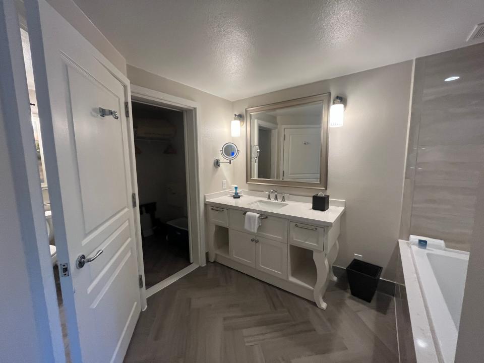 main bathroom inside a villa at disney's boardwalk inn resort