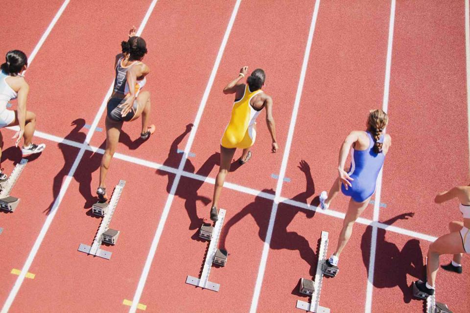 <p>Getty</p> Stock image of high school runners