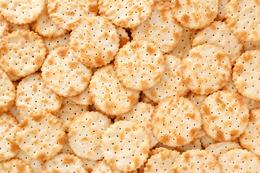 Round crackers background