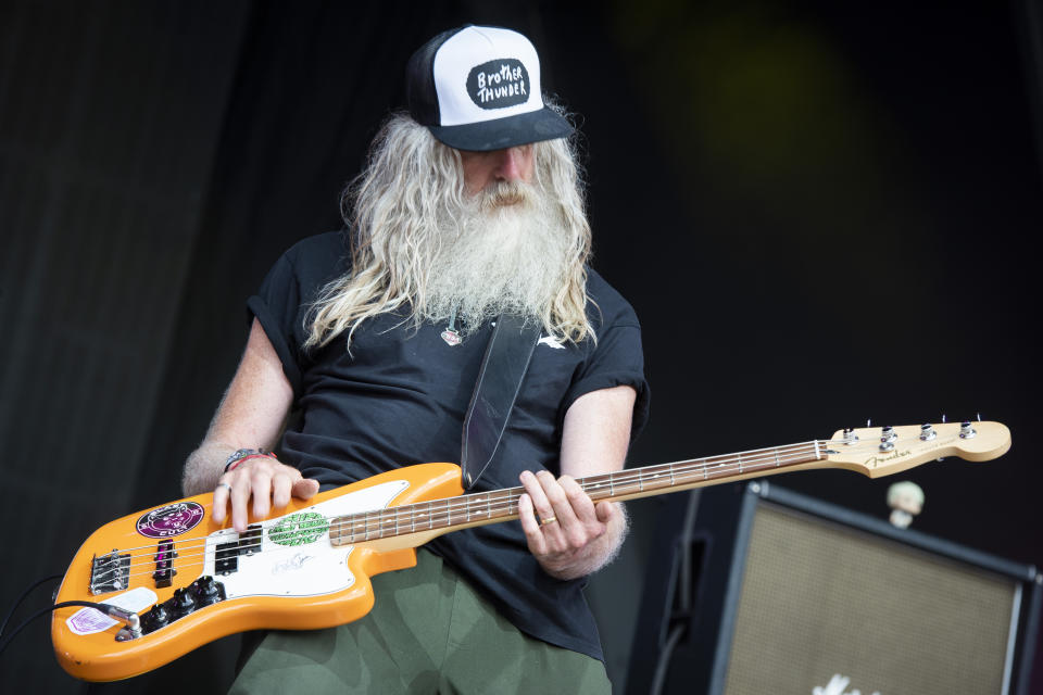 <p>Jack Bessant from Reef performs live on the Castle stage on day 3 of Camp Bestival at Lulworth Castle - Wareham. Picture date: Sunday 1st August 2021. Photo credit should read: David Jensen/EMPICS Entertainment</p>
