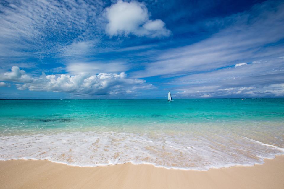 Grace Bay Beach in Turks and Caicos Islands.