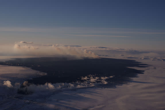 A photo of Iceland's Holuhraun lava field snapped Jan. 31, 2015.