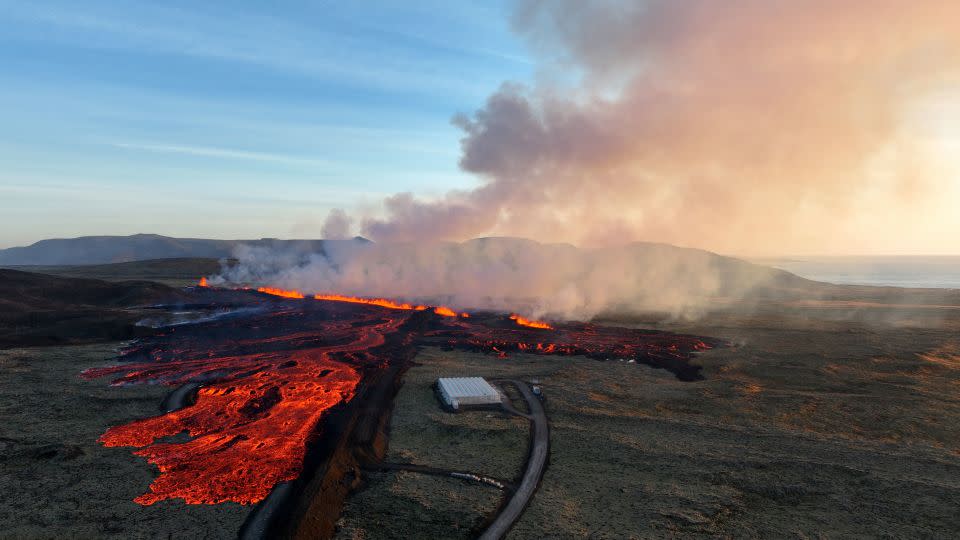 Despite the eruption authorities said there was no threat to life. - Halldor Kolbeins/AFP/Getty Images