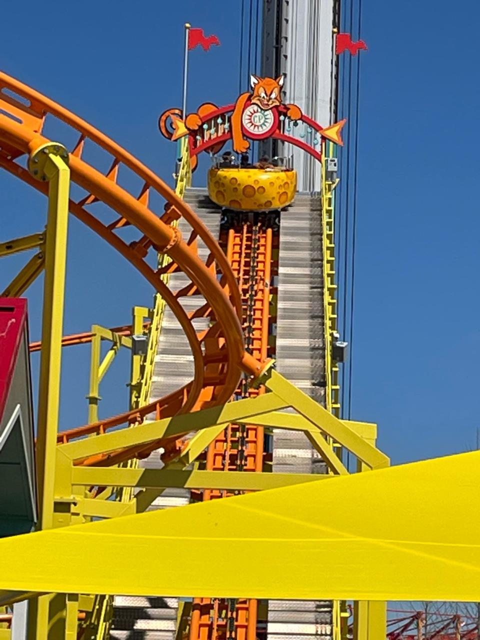 Cedar Point's new Wild Mouse features a nod to the park's old Wildcat roller coaster at the top of the lifthill.