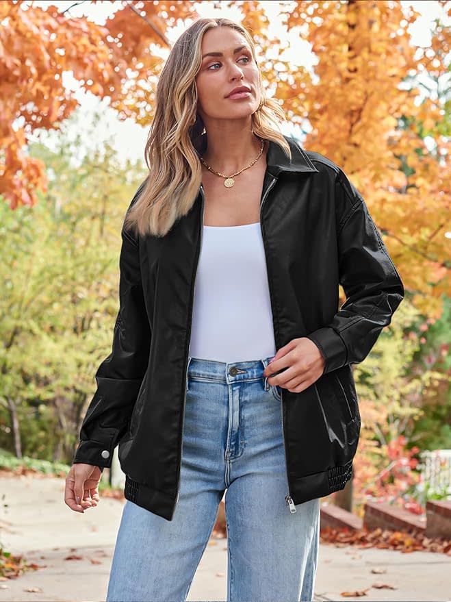 faux leather jacket