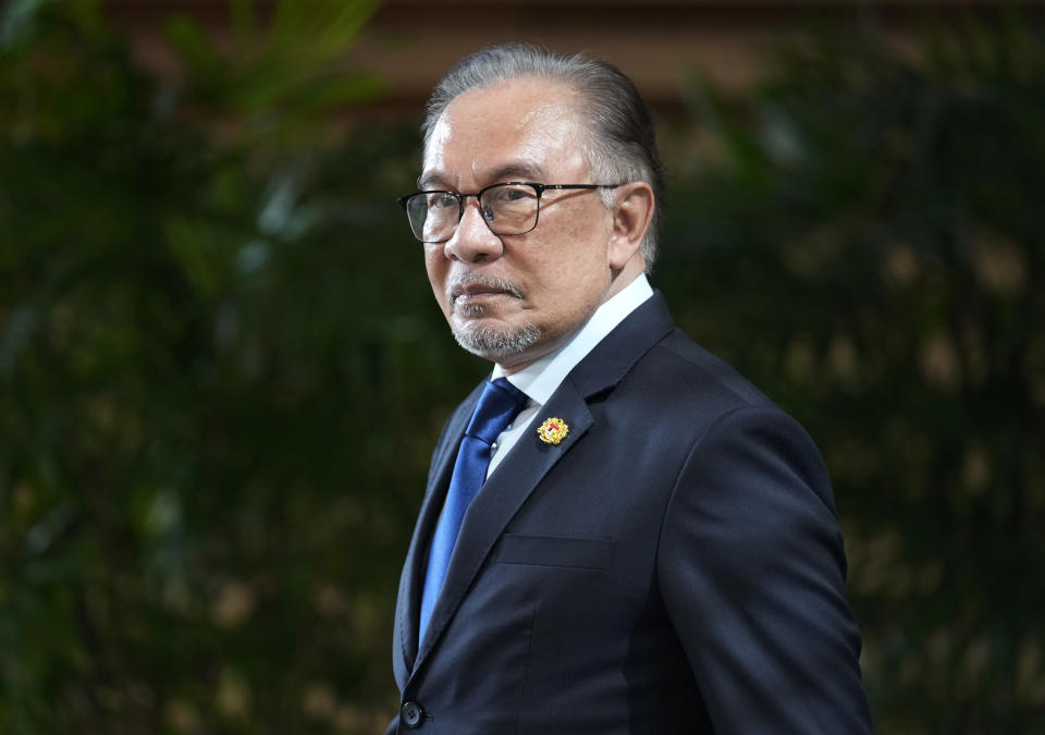 Malaysian Prime Minister Anwar Ibrahim leaves after meeting with Japanese Prime Minister Fumio Kishida at the prime minister's office in Tokyo, Thursday, May 23, 2024. (Franck Robichon/Pool Photo via AP)