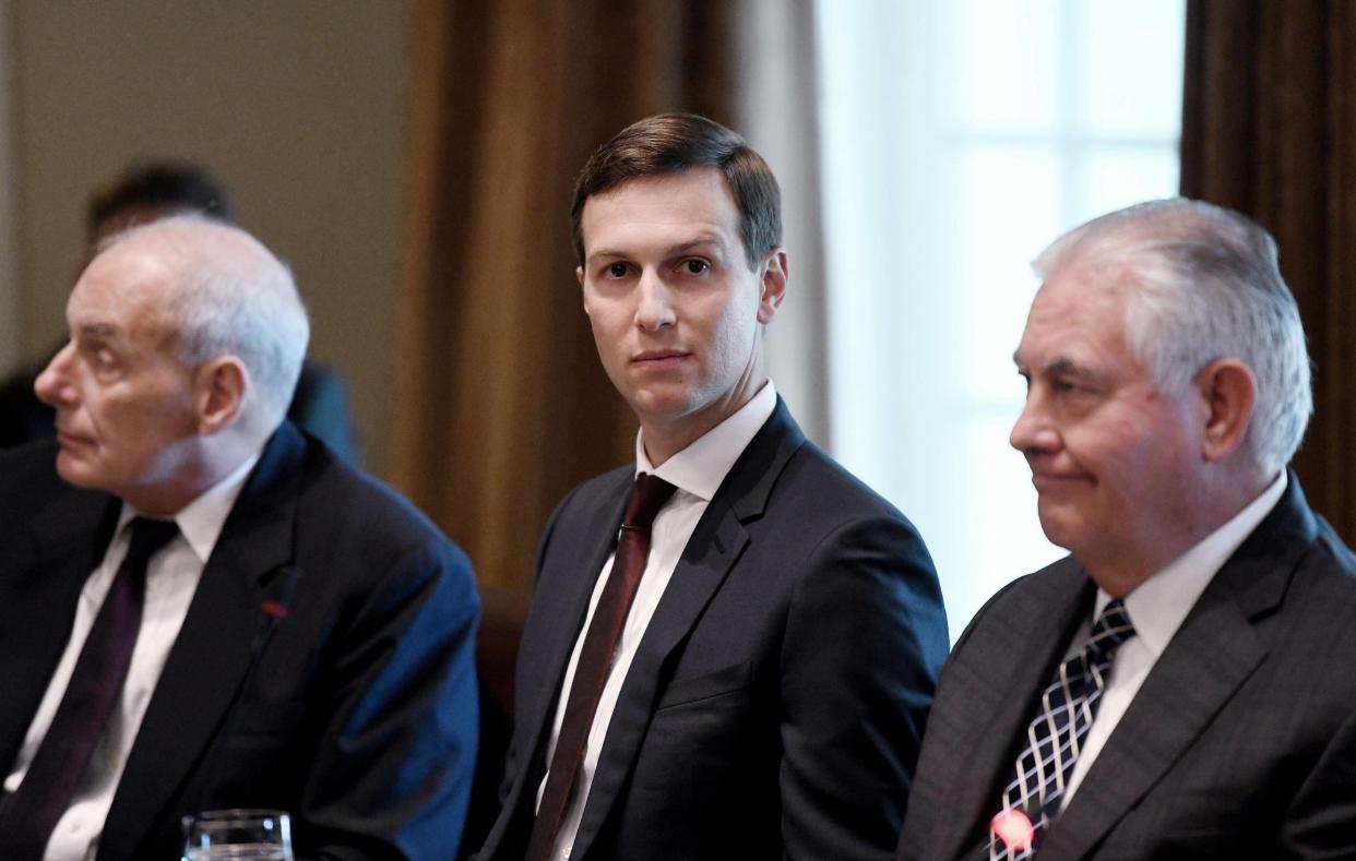 Jared Kushner attends a working luncheon with Prime Minister Mariano Rajoy of Spain: Olivier Douliery-Pool/Getty Images