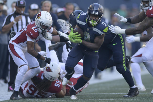 Arizona Cardinals defensive tackle Leki Fotu (95) looks up to the stands  after defeating the Seattle Seahawks during an NFL football game, Sunday,  Oct. 25, 2020, in Glendale, Ariz. The Arizona Cardinals