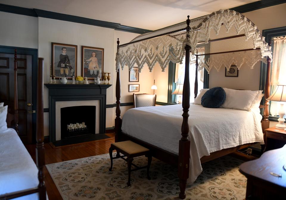 Chanceford Hall Inn Bed & Breakfast bedroom at 209 West Federal Street in Snow Hill, Maryland.