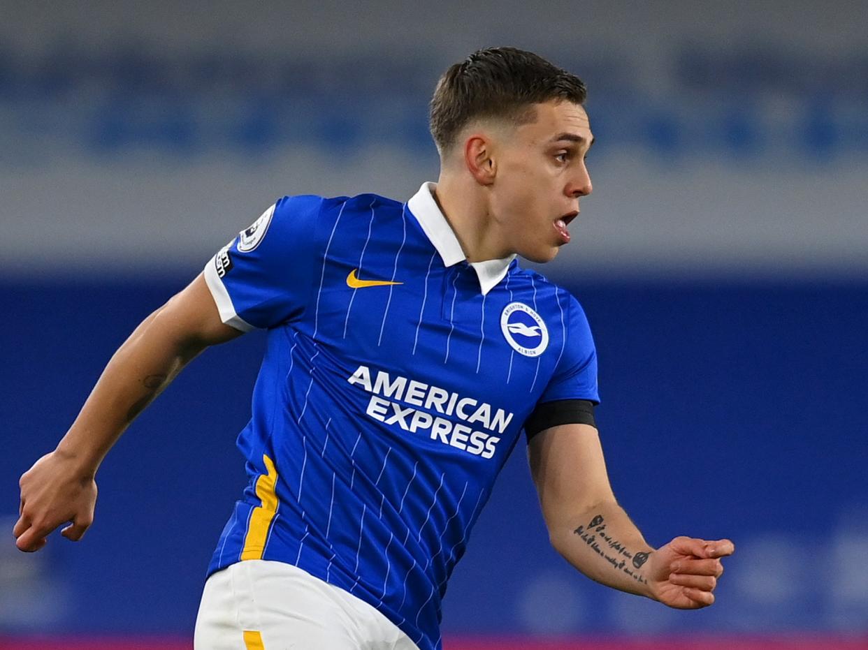 Brighton’s Leandro Trossard in action against Everton (Getty Images)