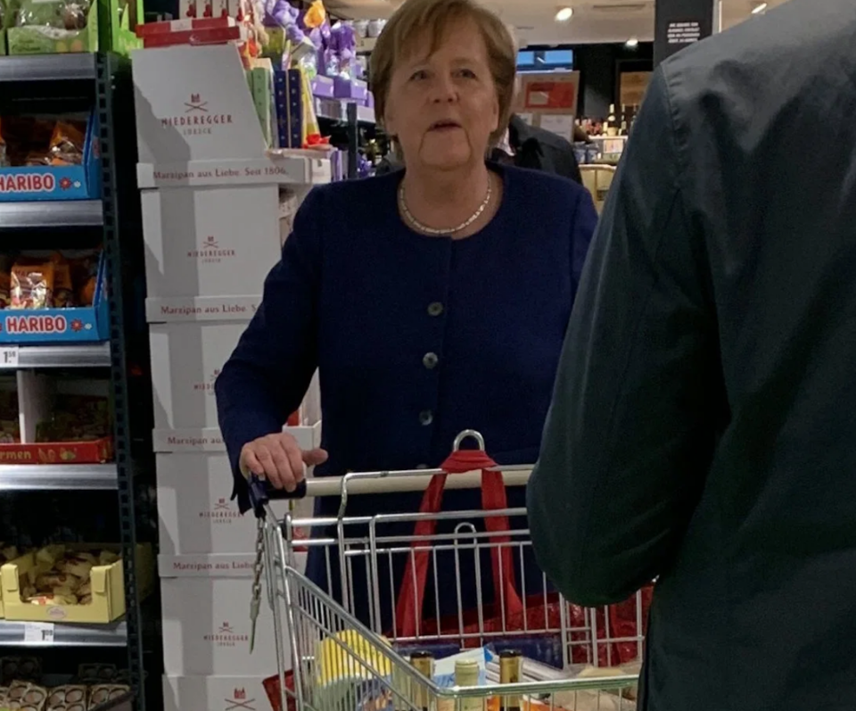 Angela Merkel hizo la compra antes de su confinamiento. 