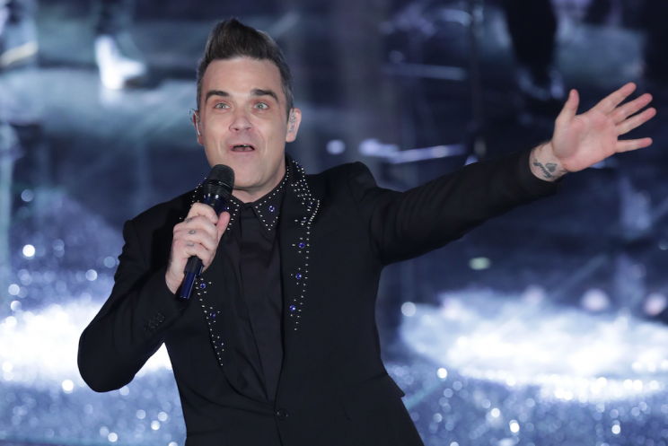 Robbie at the Sanremo Festival in Italy earlier this year (Rex)