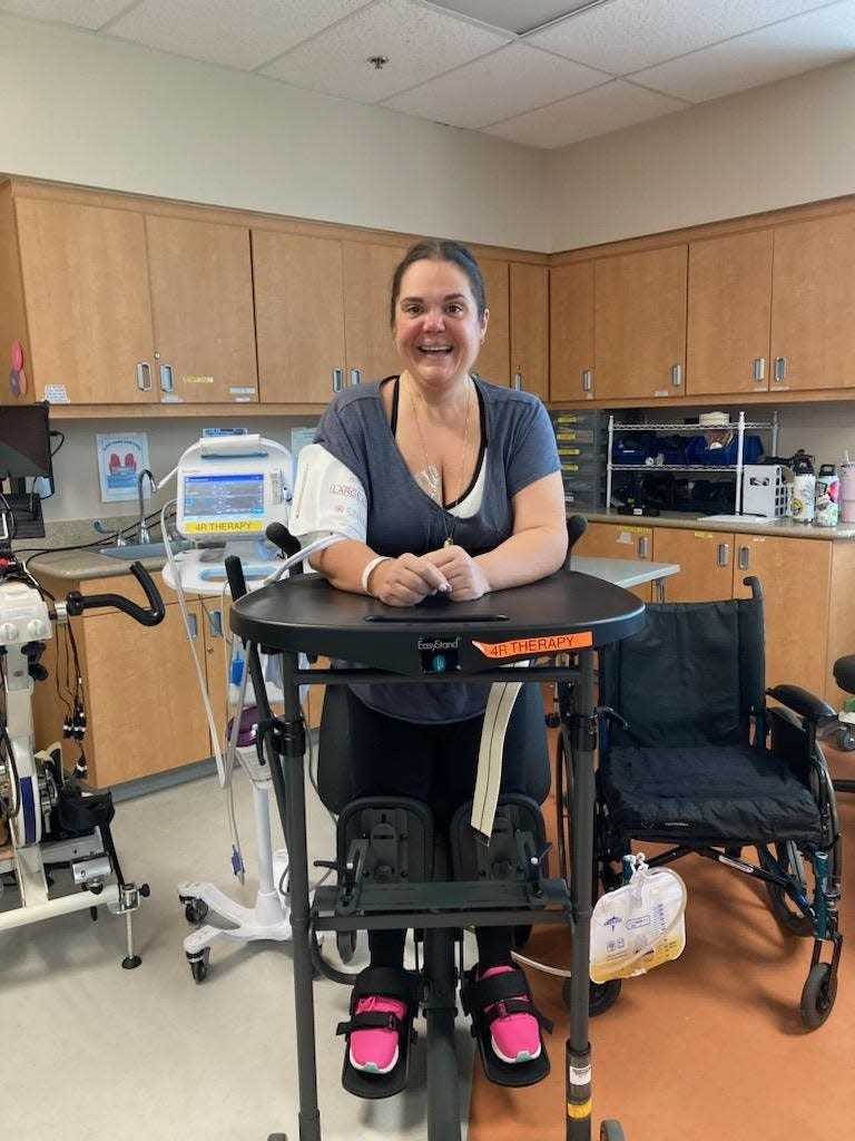 Chef Candice Dvorachek hopes to raise enough money to get a wheel chair with a lift so she can reach countertops and the stove and get back to cooking.